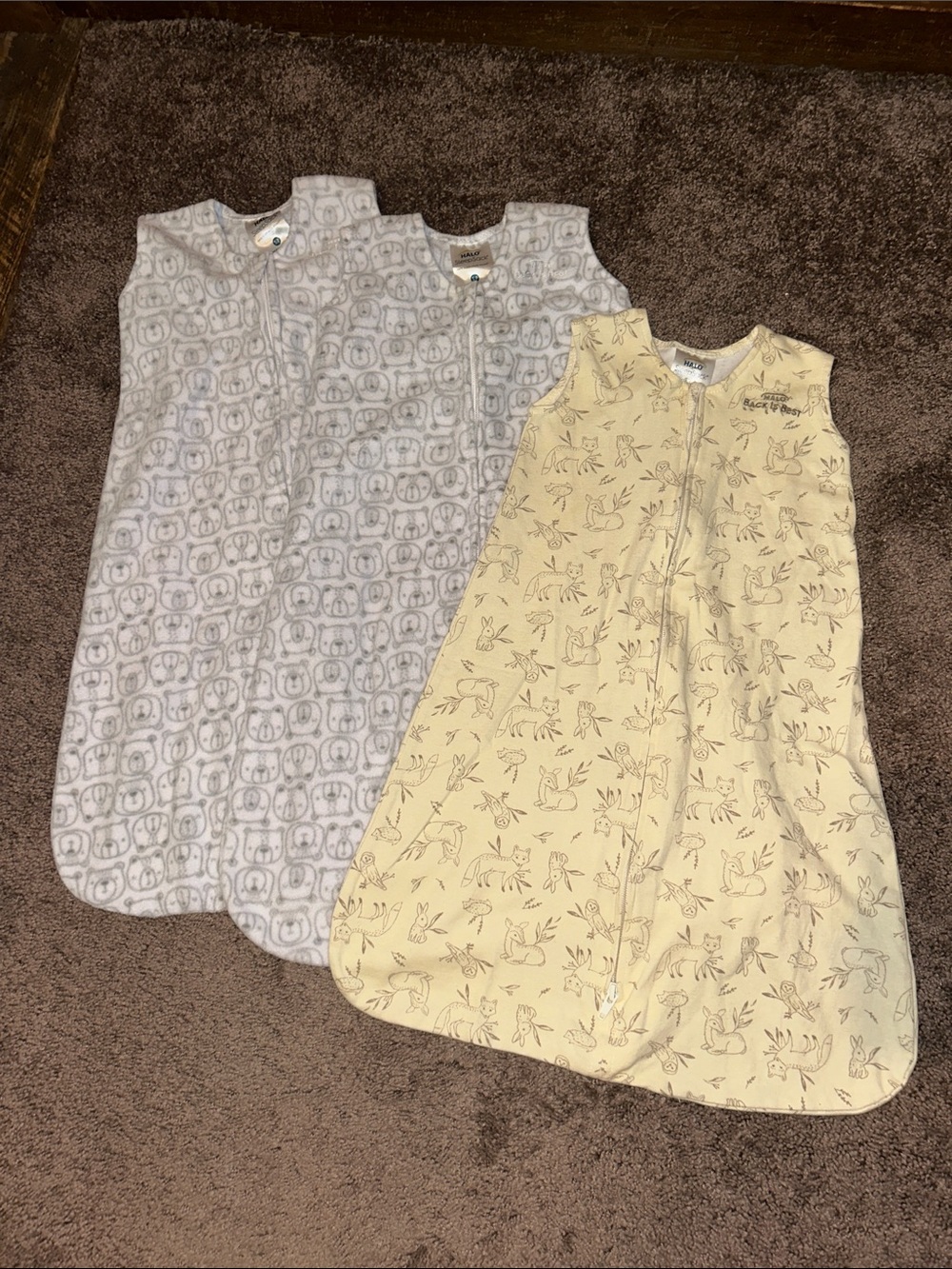 Halo sleepsack size small fleece bears & forest animals bundle!